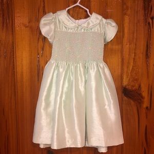 Smocked Pageant Dress Celery Green